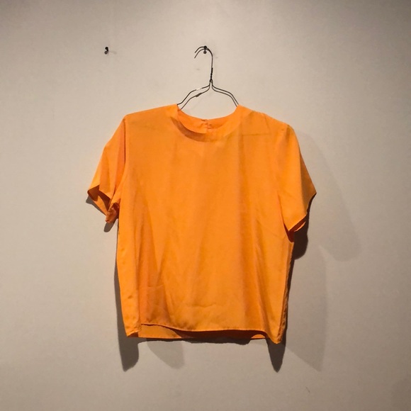 Vintage Marguerite Li Silk Gold Blouse - Picture 1 of 5